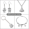 100Pcs 10 Styles Tibetan Style Alloy Pendants TIBEP-CJ0002-55-6