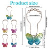 20Pcs 5 Colors Iron Shower Curtain Rings for Bathroom HJEW-OC0001-22-2