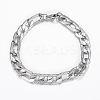 Trendy Men's 201 Stainless Steel Curb Chain Necklaces & Bracelets Sets SJEW-L186-03P-A-2