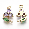 Transparent Glass Pendants GLAA-R212-17A-2