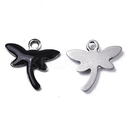 201 Stainless Steel Enamel Charms X-STAS-N088-19A-1