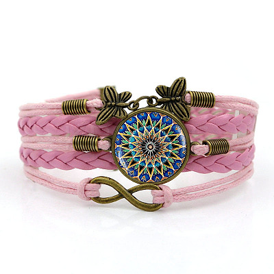 PU Leather Multi-strand Bracelet MAND-PW0001-40A-1