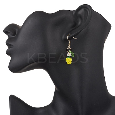 Handmade Glass Seed Beads Apple Dangle Earrings EJEW-MZ00575-03-1