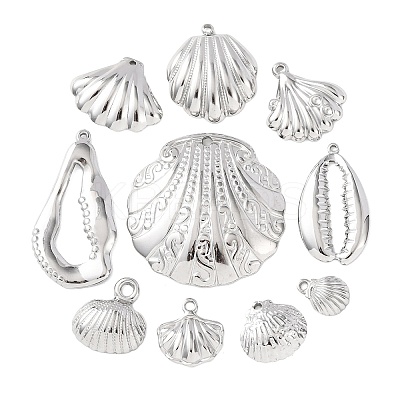 10Pcs 304 Stainless Steel Pendants STAS-P432-07P-1
