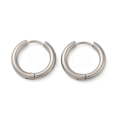 202 Stainless Steel Huggie Hoop Earrings EJEW-F111A-16mm-P-1