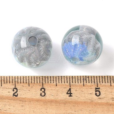 Two Tone Transparent Acrylic Beads OACR-D304-02C-1