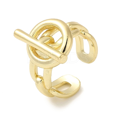 Brass Open Cuff Rings RJEW-Q778-44G-1