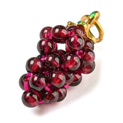 Natural Garnet Round Cluster Pendants LS-G-D094-07G-1