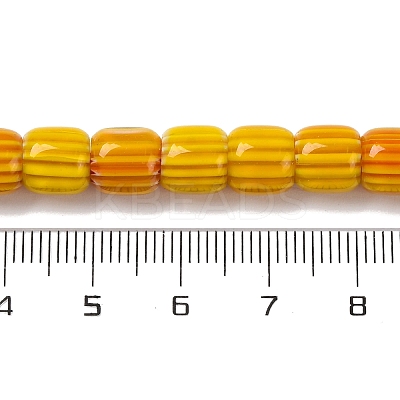Handmade Lampwork Chevron Beads Strands LAMP-K041-01B-10-1