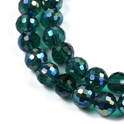 Transparent Electroplate Glass Beads Strands EGLA-N002-31-H13-1