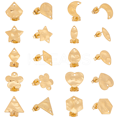 304 Stainless Steel Stud Earring Findings STAS-AN0001-05G-1