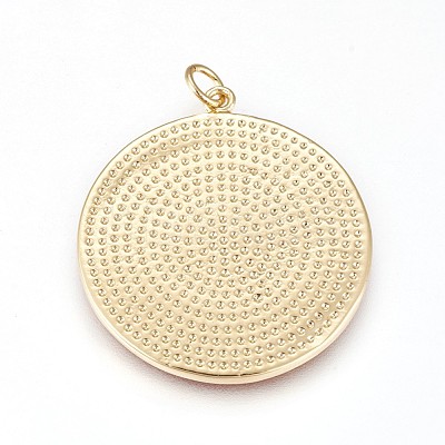 Brass Enamel Pendants ZIRC-L078-069C-NR-1