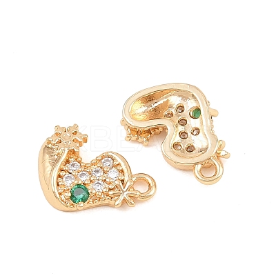 Christmas Brass Micro Pave Cubic Zirconia Pendants KK-L261-15B-G02-1