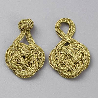 Handmade Chinese Frogs Knots Buttons BUTT-WH0027-27-1