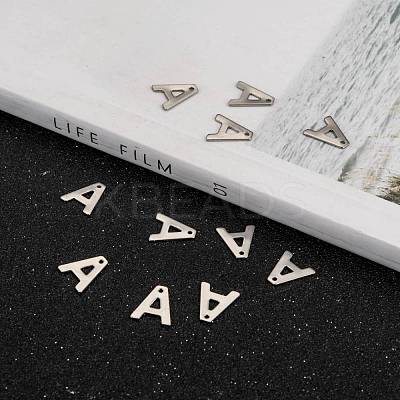Tarnish Resistant 304 Stainless Steel Letter Charms STAS-O072-A-1