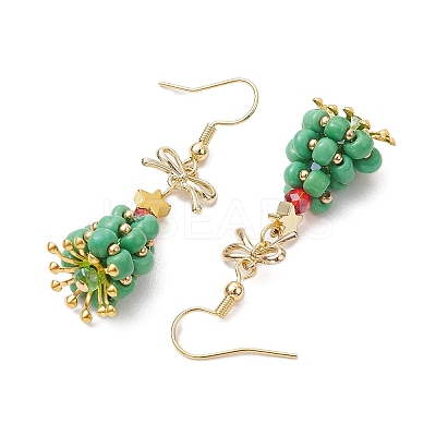 GLass Dangle Earrings EJEW-TA00440-01-1