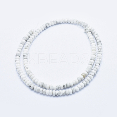 Natural Howlite Beads Strands G-P353-04-4mm-1