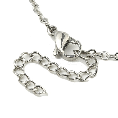 Tarnish Resistant 304 Stainless Steel Cable Chain Macrame Pouch Empty Stone Holder for Pendant Necklaces Making NJEW-TA00117-01-1
