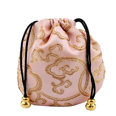 Buddha Theme Square Velvet Drawstring Bags PW-WG34160-10-1