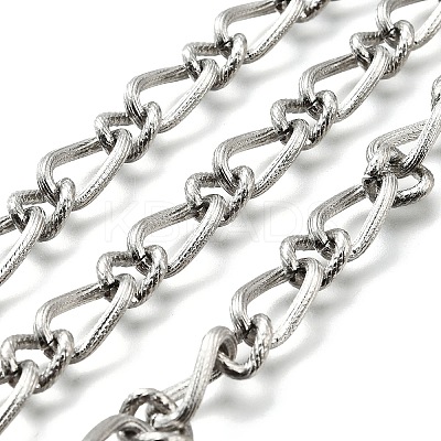 304 Stainless Steel Twisted Curb Link Chains CHS-A016-12P-A-1