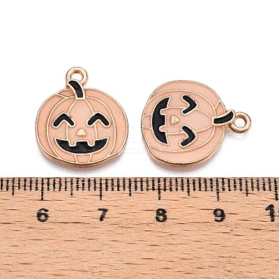 Halloween Theme Rack Plating Luminous Alloy Enamel Pendants ENAM-N056-229G-1