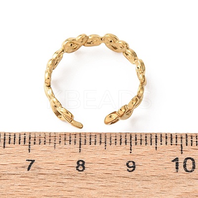 304 Stainless Steel Open Cuff Rings for Women RJEW-K309-18G-1