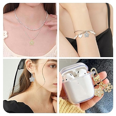 20Pcs 2 Colors Alloy Rhinestone Pendants FIND-YW0010-37-1