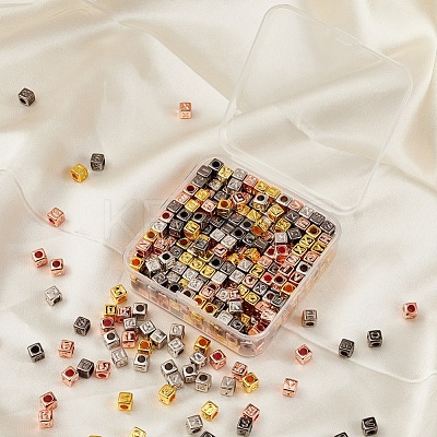 400Pcs 4 Style CCB Plastic Beads CCB-YW0001-06-1