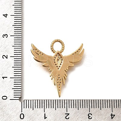 Brass Micro Pave Cubic Zirconia Pendants KK-U055-09G-01-1