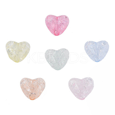 Transparent Crackle Acrylic Beads X-MACR-N006-14-A01-1