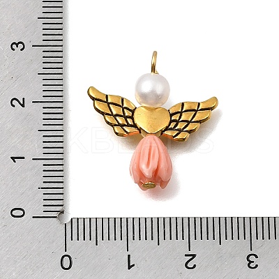 Resin Imitation Pearl Pendants PALLOY-JF02565-12-1