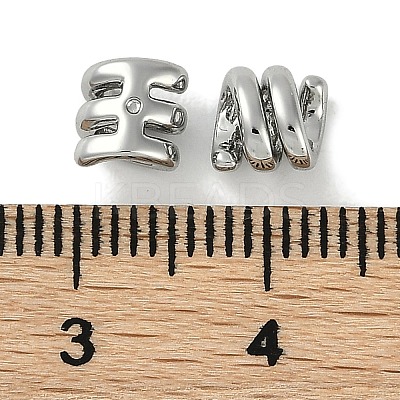 Brass Micro Pave Cubic Zirconia Beads KK-P283-12P-1