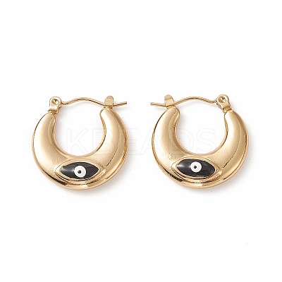 316 Stainless Steel Hoop Earrings LS-EJEW-I282-01B-01G-1