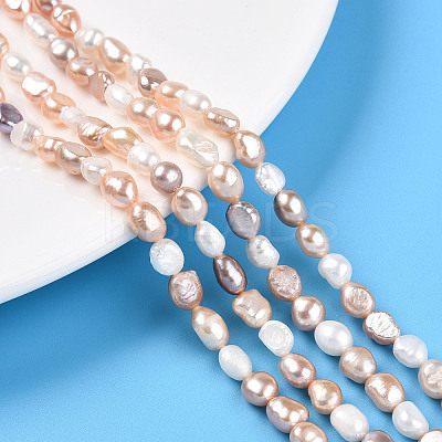 Natural Cultured Freshwater Pearl Beads Strands PEAR-N014-05N-1