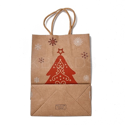 Christmas Theme Hot Stamping Rectangle Paper Bags LS-CARB-F011-02A-1