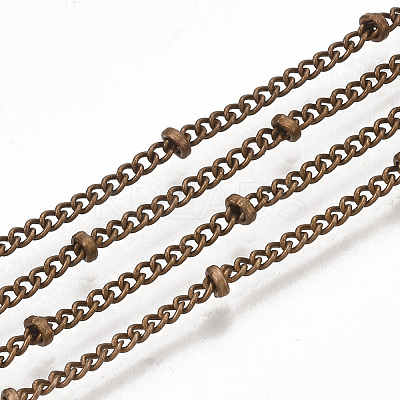 Brass Coated Iron Curb Chain Necklace Making LS-MAK-T006-01R-1