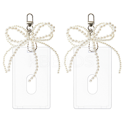 2Pcs Plastic ID Card HJEW-FH00140-1