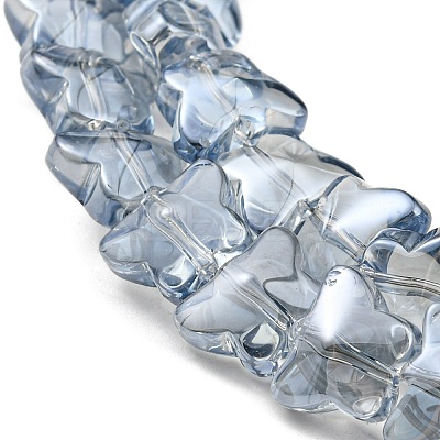 Pearl Luster Plated Electroplate Transparent Glass Beads Strands EGLA-G037-11A-PL01-1