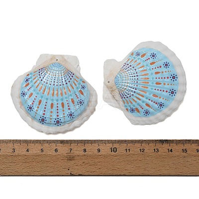 Printed Natural Shell Big Pendants SH-CBA93AD-19E-1