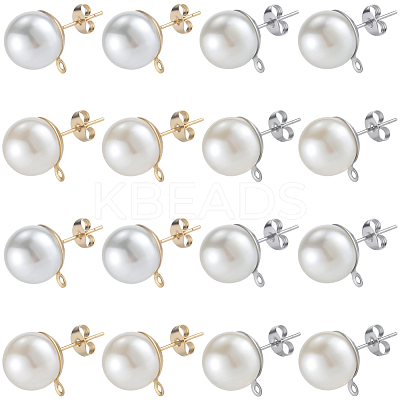 304 Stainless Steel Stud Earring Findings EJEW-SP0001-17J-1