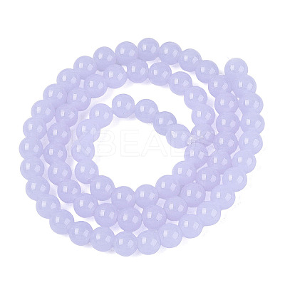 Imitation Jade Glass Beads Strands GLAA-T032-J6mm-05-1