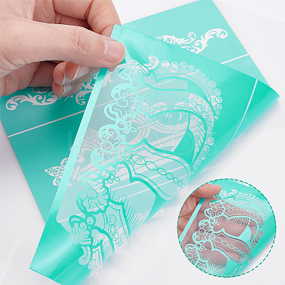 Self-Adhesive Silk Screen Printing Stencil DIY-WH0173-001-M-1
