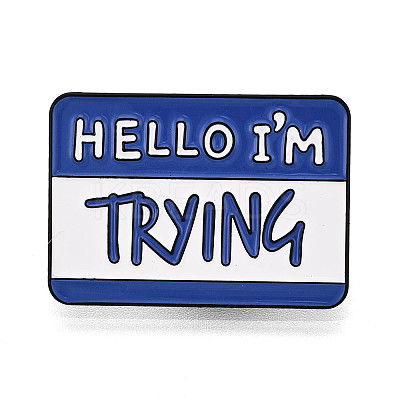 Rectangle with Word Aolly Brooch X-JEWB-M024-03B-A-1