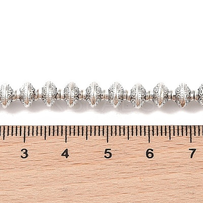 Tibetan Style Bicone Alloy Bead Strands TIBEB-O007-14-RS-1