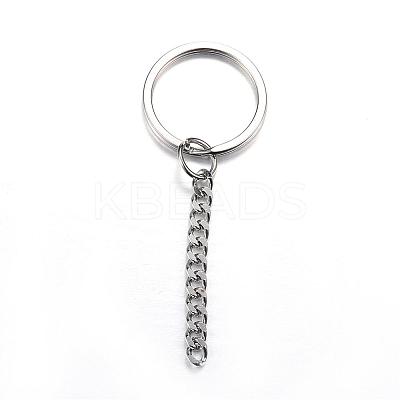 Tarnish Resistant 304 Stainless Steel Split Key Rings STAS-G085-11-1