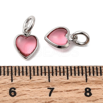 Brass Pave Cubic Zirconia Pendants KK-Z137-21P-04-1