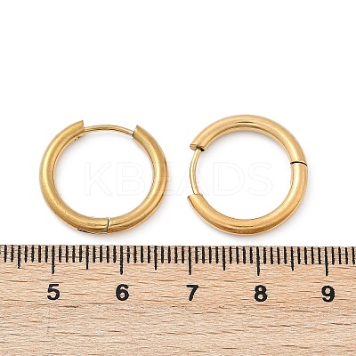 202 Stainless Steel Huggie Hoop Earrings EJEW-F111A-18mm-G-1