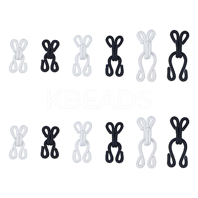 72Pcs 6 Styles Polyester Garment Hook and Eye FIND-DC0005-57-1