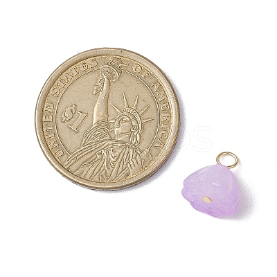 Acrylic Lotus Pendants PALLOY-JF02712-04-1