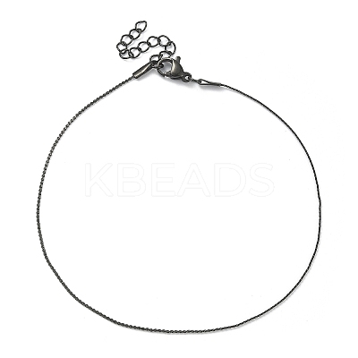 Ion Plating(IP) 304 Stainless Steel Serpentine Chain Anklet AJEW-D059-01-1